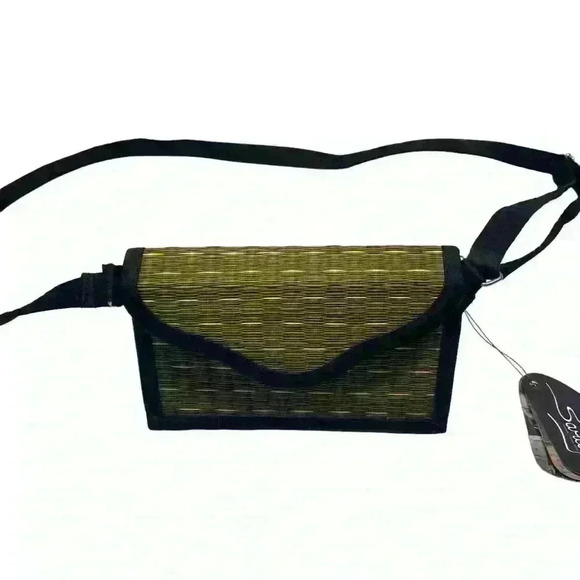 Fair Trade Tatami Woven Crossbody Shoulder
Purse Bag Saraye Baskets of Cambodia - Picture 3 of 10